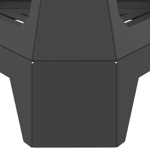  Kályha Füstcsővel Fekete 50x43x52 cm Acél