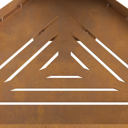  Tűzrakóhely kéménnyel 50x43x52 cm időjárásálló acélból