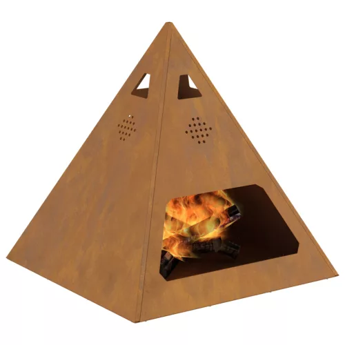  Tűzrakóhely Piramis 50x50x51 cm Időjárásálló Acél