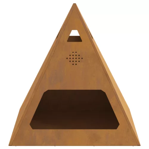  Tűzrakóhely Piramis 50x50x51 cm Időjárásálló Acél