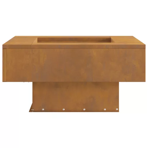  Tűzrakóhely, 60x60x30 cm, Viharvert Acél