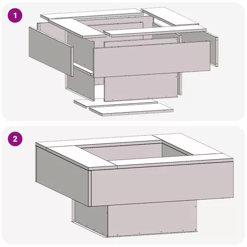  Tűzrakó Fekete 80 x 80 x 40 cm Acél