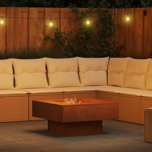  Tűzrakó Barna 80 x 80 x 40 cm Időjárásálló acél