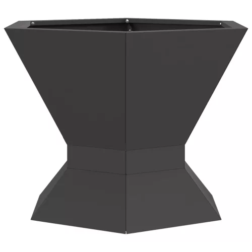  Hexagonális Tűzrakó Fekete 50x50x40 cm Acél