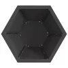  Hexagonális Tűzrakó Fekete 50x50x40 cm Acél