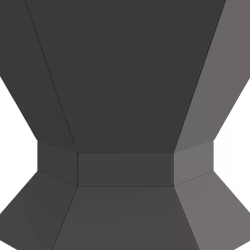  Hexagonális Tűzrakó Fekete 50x50x40 cm Acél