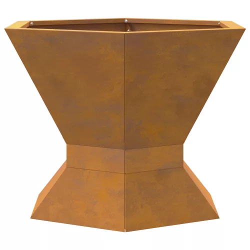  Tűzrakóhely Hatszögletű 50x50x40 cm Időjárásálló Acél