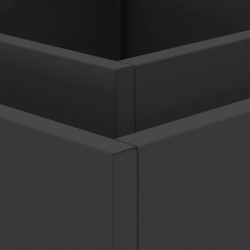  Tűzrakóhely Négyzetes Fekete 60x60x30 cm Acél