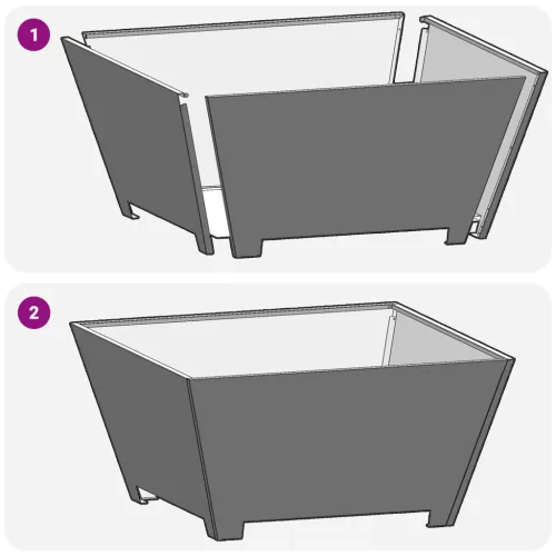  Tűzrakóhely Négyzet Fekete 80x80x40 cm Acél