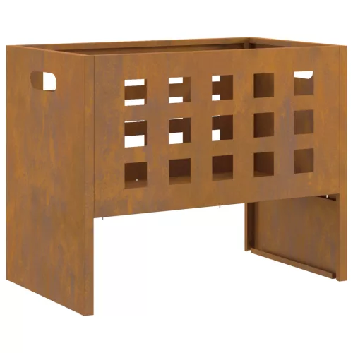  Téglalap alakú Tűzrakó 50x30x40 cm Időjárásálló Acél