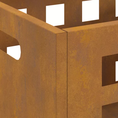  Téglalap alakú Tűzrakó 50x30x40 cm Időjárásálló Acél