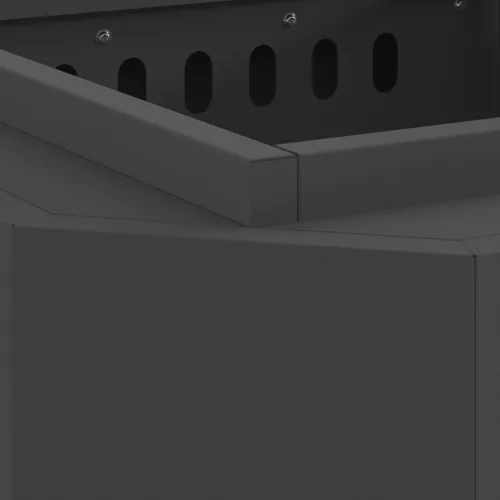  Füstmentes Tűzhely Fekete 48x48x51 cm Acél