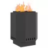  Füstmentes Tűzrakóhely Fekete 38x38x51 cm Acél