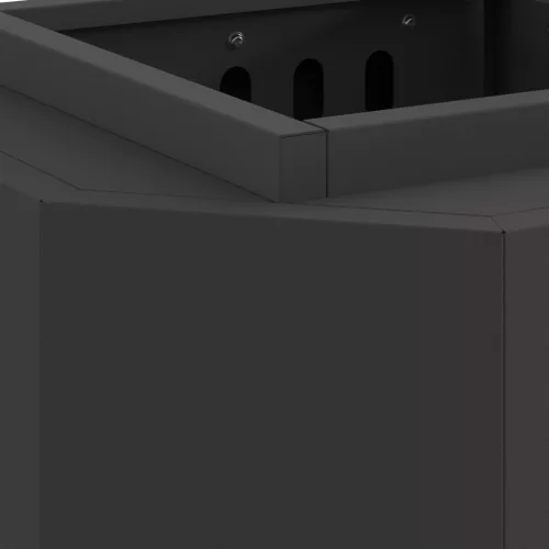  Füstmentes Tűzrakóhely Fekete 38x38x51 cm Acél