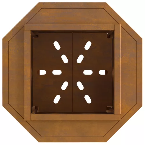  Füstmentes Tűzrakóhely 38x38x51 cm Esőálló Acél