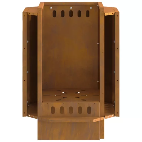  Füstmentes Tűzrakóhely 38x38x51 cm Esőálló Acél