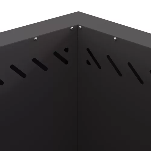  Füstmentes Tűzrakóhely Hatszögletű Fekete 58x58x51 cm Acél