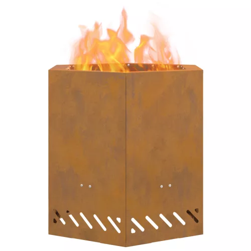  Füstmentes Tűzhely Hatszögletű 48x48x51 cm Időjárásálló Acél