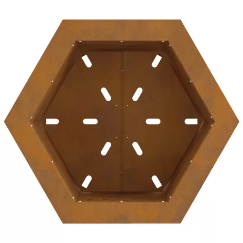  Füstmentes Tűzhely Hatszögletű 48x48x51 cm Időjárásálló Acél