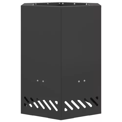  Füstmentes Tűzrakó Heptagon Fekete 38x38x51 cm Acél