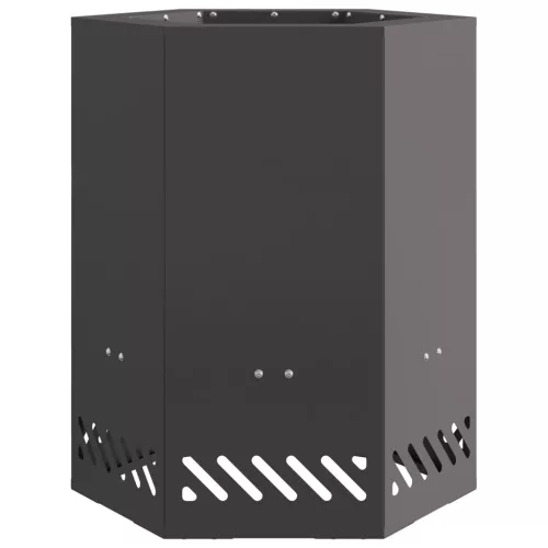  Füstmentes Tűzrakó Heptagon Fekete 38x38x51 cm Acél