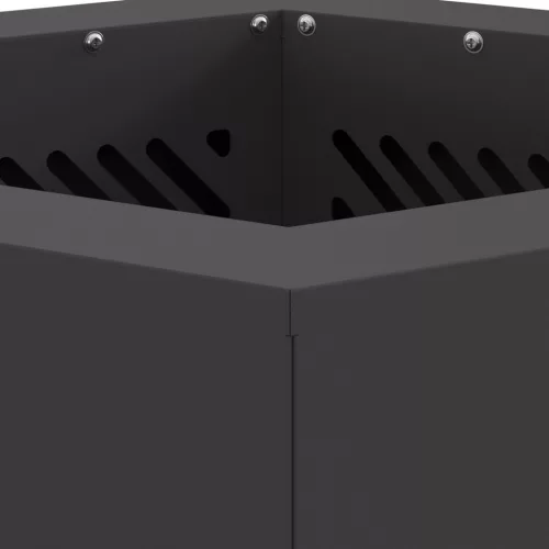  Füstmentes Tűzrakó Heptagon Fekete 38x38x51 cm Acél