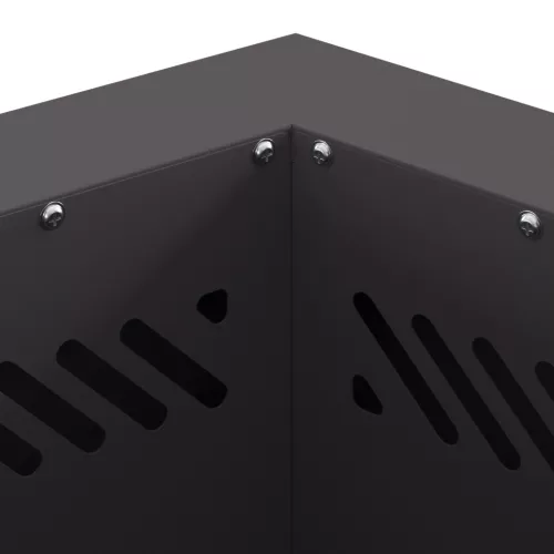  Füstmentes Tűzrakó Heptagon Fekete 38x38x51 cm Acél