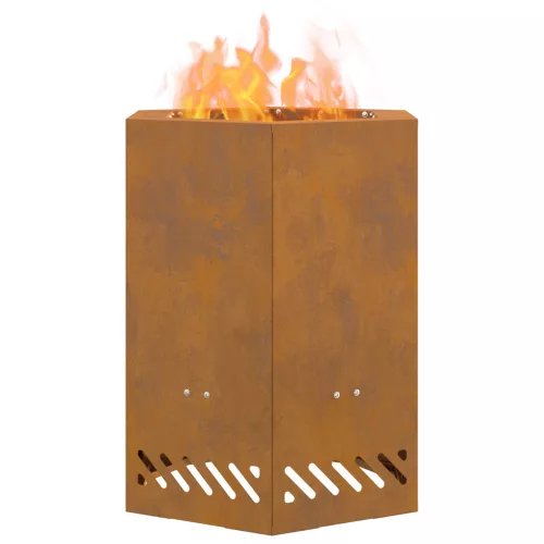  Füstmentes Tűzrakóhely Hatszögletű 38x38x51 cm Időjárásálló Acél