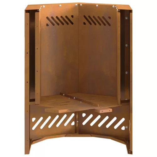  Füstmentes Tűzrakóhely Hatszögletű 38x38x51 cm Időjárásálló Acél