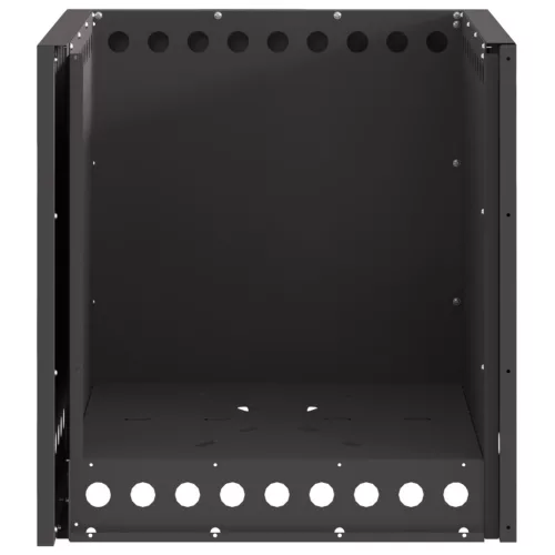  Füstmentes Tűzrakóhely Négyzet Fekete 48x48x50 cm Acél