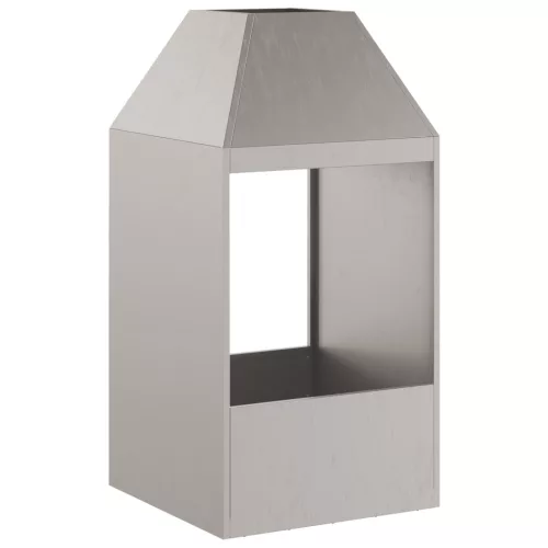  Tűzrakóhely 50x50x100 cm Rozsdamentes Acél