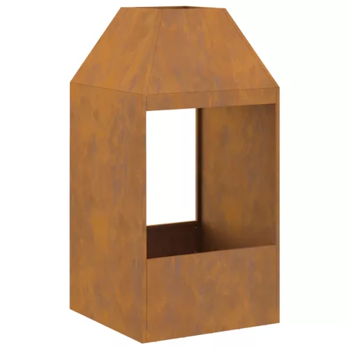  Tűzrakóhely 50x50x100 cm Rozsdamentes Acél