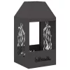  Fekete tüzelőhely 50x50x100 cm acél