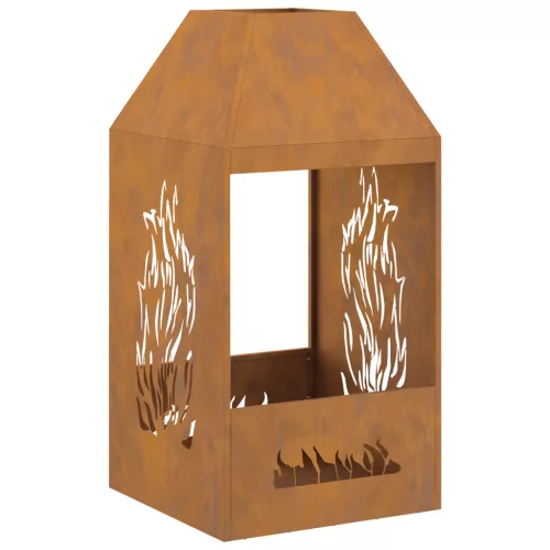  Tűzrakó 50x50x100 cm Esőálló Acél