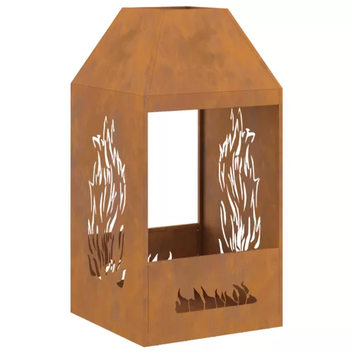  Tűzrakó 50x50x100 cm Esőálló Acél