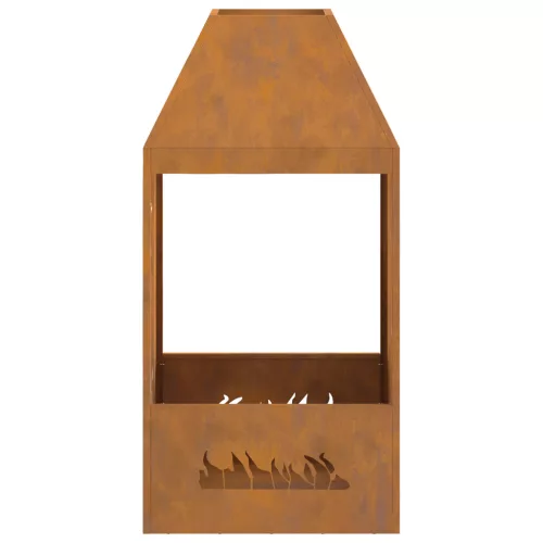  Tűzrakó 50x50x100 cm Esőálló Acél