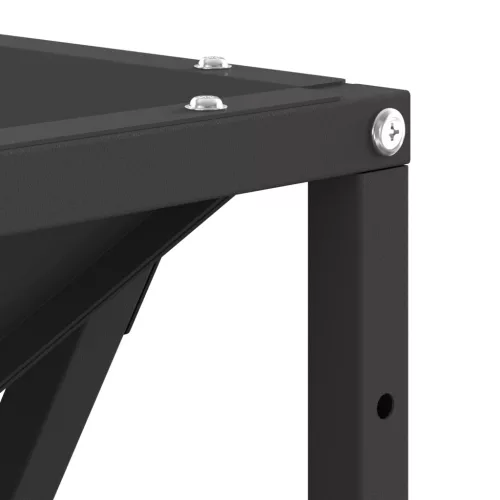  Négyzetes Tűzhely Fekete 80x80x40 cm Acél