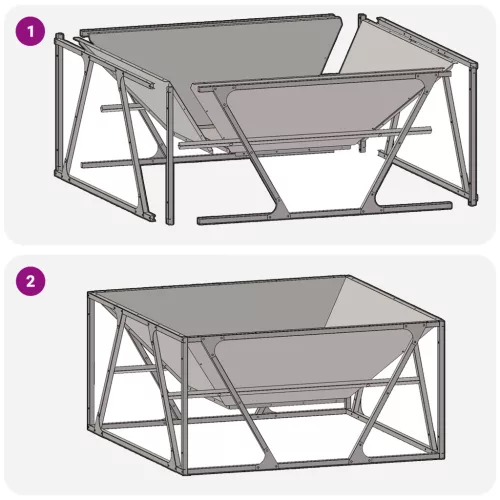  Négyzetes Tűzhely Fekete 80x80x40 cm Acél