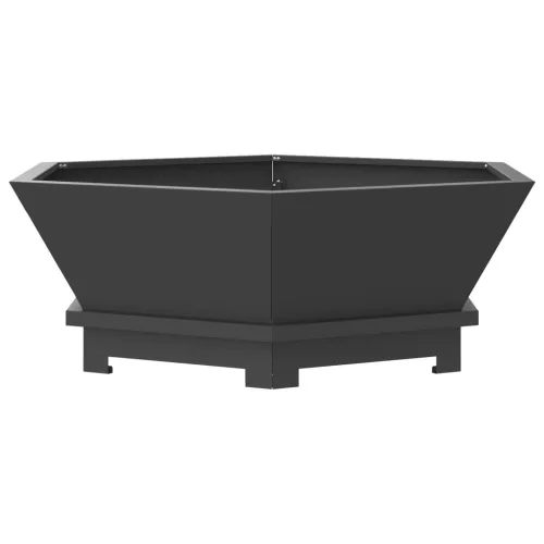  Tűzrakóhely Hatszögletű Fekete 75x75x28 cm Acél