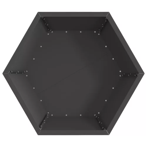  Tűzrakóhely Hatszögletű Fekete 75x75x28 cm Acél