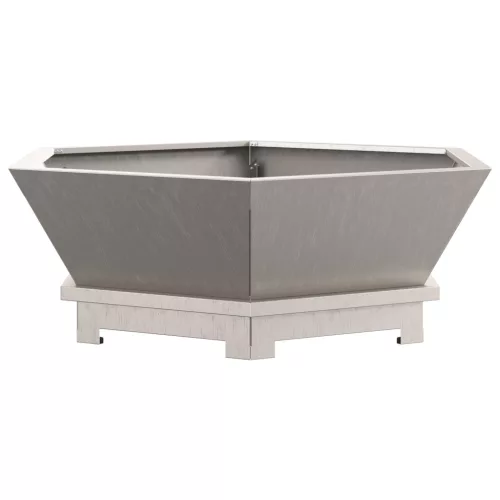  Tűzrakóhely Hatszögletű 75x75x28 cm Viharvert Acél