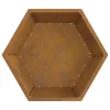  Tűzrakóhely Hatszögletű 75x75x28 cm Viharvert Acél