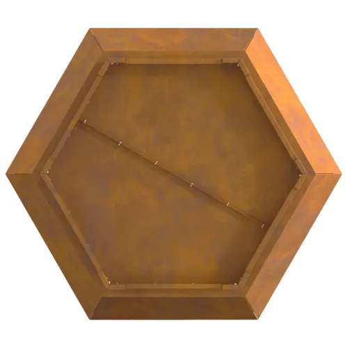  Tűzrakóhely Hatszögletű 75x75x28 cm Viharvert Acél