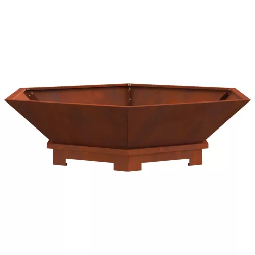  Tűzrakó Barna 100 x 100 x 28 cm Időjárásálló acél