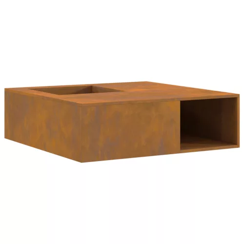  Tűzrakóhely Fatárolóval 100x100x30 cm Viharvert Acél