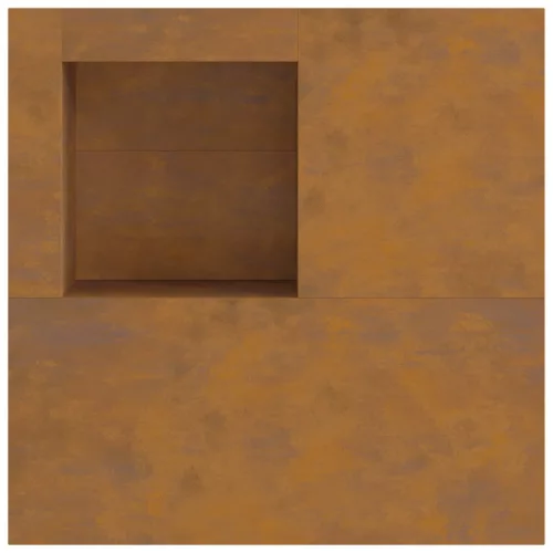  Tűzrakóhely Fatárolóval 100x100x30 cm Viharvert Acél