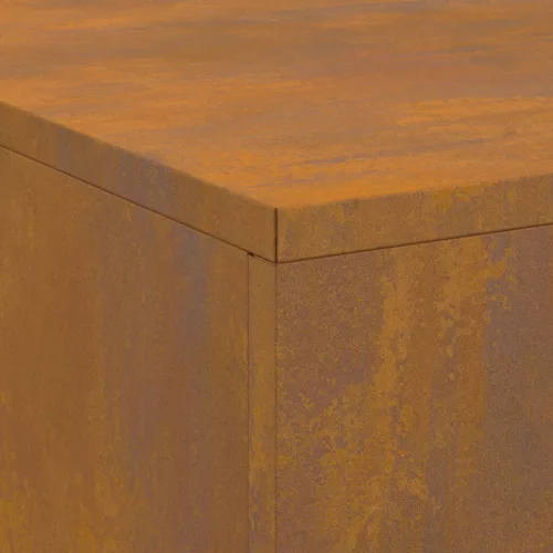  Tűzrakóhely Fatárolóval 100x100x30 cm Viharvert Acél