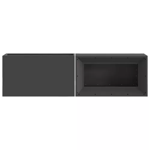  Tűzrakóhely Kunyhóval Fekete 160x45x35 cm Acél