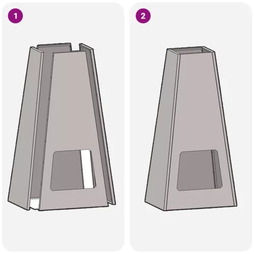  Tűzrakó hely Fekete 50x35x100 cm Acél