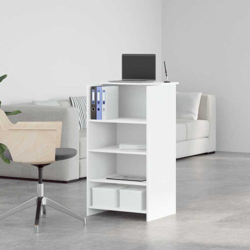  recepciós pult fehér 55x50x103,5 cm szerelt fa